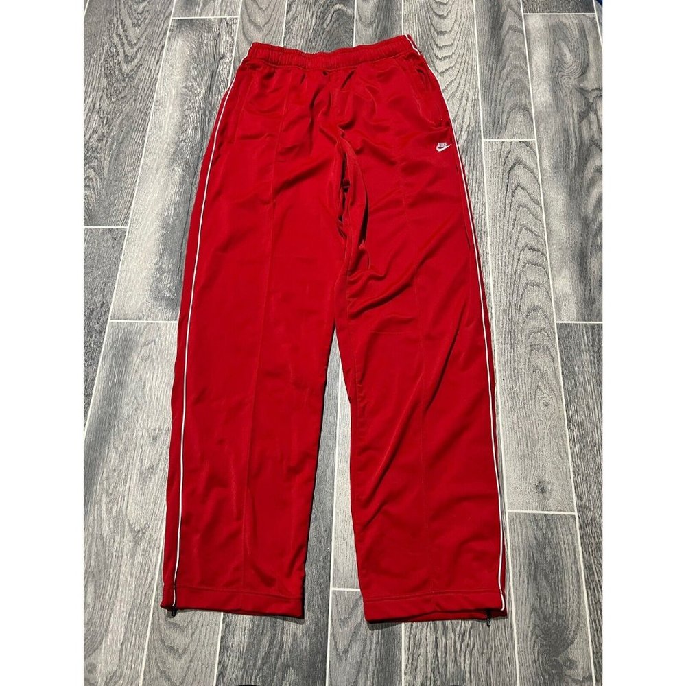 Mens Vintage Nike Gym Pants Workout Running Size Medium Red